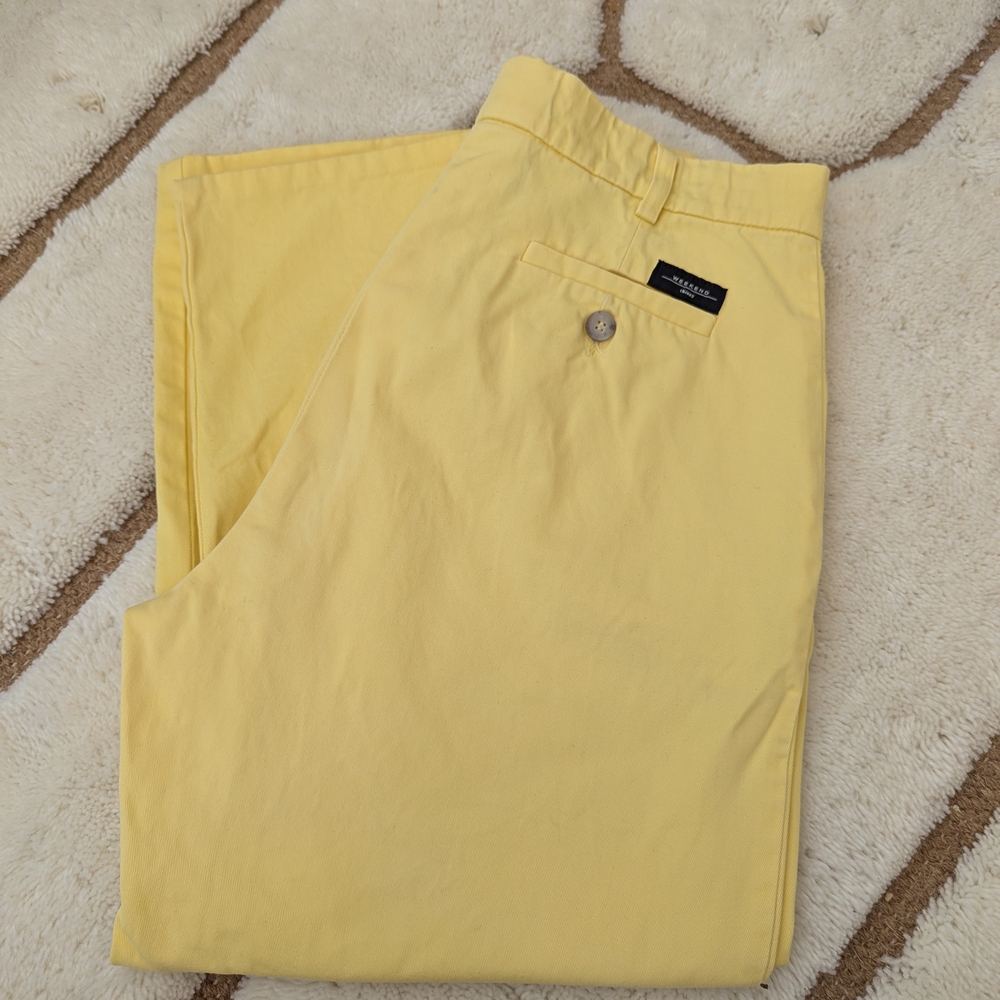 MAXMARA - Weekend Yellow 100% Cotton Capri Pants